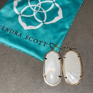 COPY - Kendra Scott Elle Gold Drop White Earrings